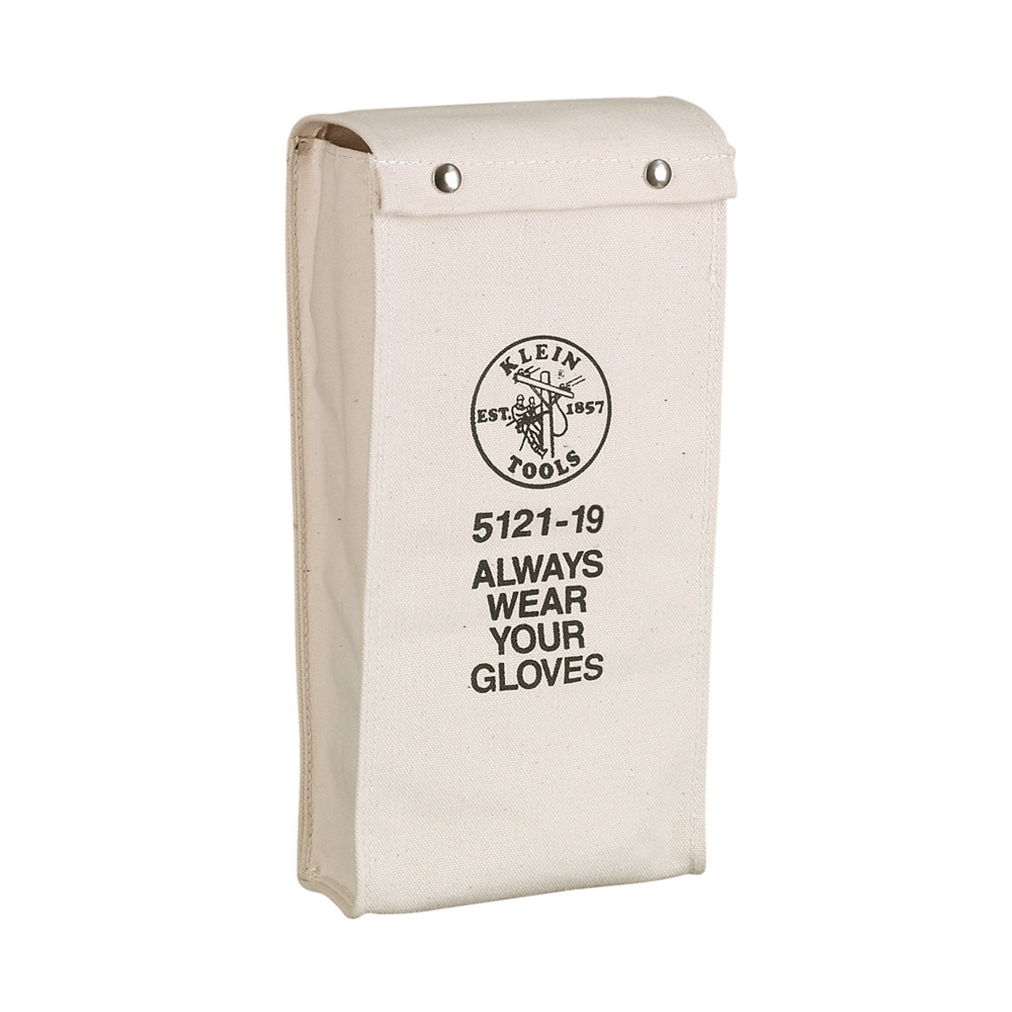 Klein Tools, Glove Bag, No. 4 Canvas, 19in., Color Tan, Pockets (qty.) 1 Material Canvas, Model# 5121-19